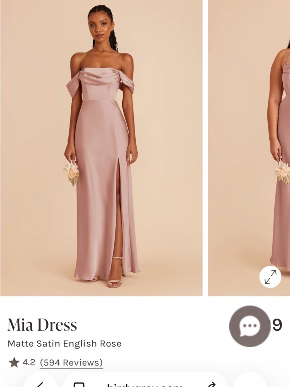 Birds grey bridesmaid dress